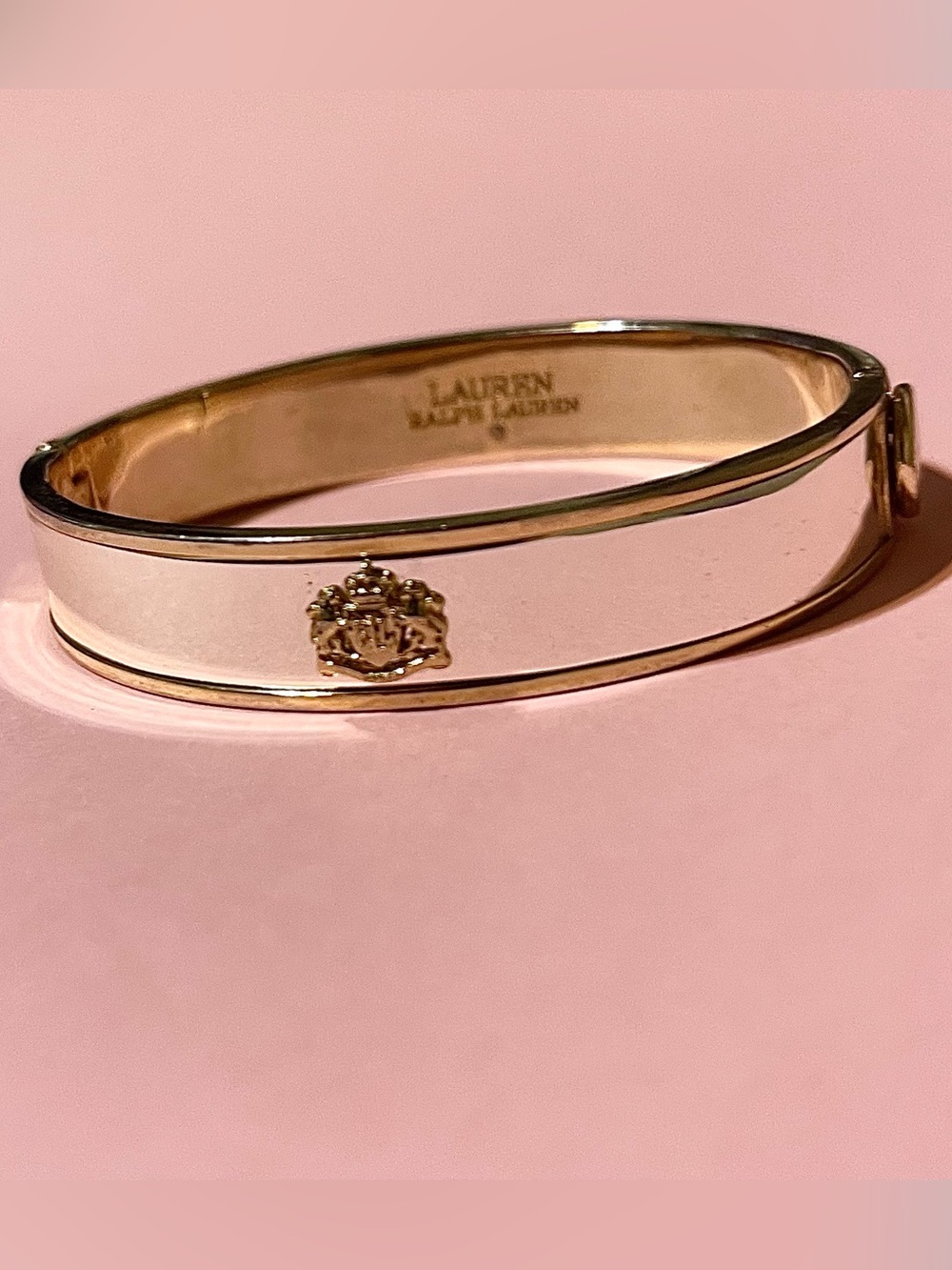 Lauren Ralph Lauren two-tone crest bangle bracelet